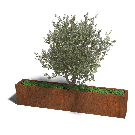 Cortenstaal plantenbak Texas xxl 200 x 30 cm