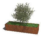 Cortenstaal plantenbak Texas xxl 200 x 60 cm